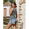 image:imageZeagoo Womens Tank Tops Summer Ruched Top V Neck Sleeveless Drawstring Side Casual Trendy Shirts 2026Pattern Mz779