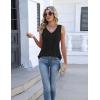 image:imageZeagoo Womens Tank Tops Summer Sleeveless Pleated V Neck Tunic Shirts Loose Casual Button Flowy Boho Clothes S3XLBlack