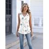 image:imageZeagoo Womens Tank Tops Summer Sleeveless Pleated V Neck Tunic Shirts Loose Casual Button Flowy Boho Clothes S3XLPattern Bf290