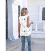 image:imageZeagoo Womens Tank Tops Summer Sleeveless Pleated V Neck Tunic Shirts Loose Casual Button Flowy Boho Clothes S3XLPattern Bf290