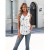 image:imageZeagoo Womens Tank Tops Summer Sleeveless Pleated V Neck Tunic Shirts Loose Casual Button Flowy Boho Clothes S3XLPattern Bf290
