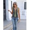 image:imageZeagoo Womens Tank Tops Summer Sleeveless Pleated V Neck Tunic Shirts Loose Casual Button Flowy Boho Clothes S3XLPattern Cx289