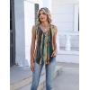 image:imageZeagoo Womens Tank Tops Summer Sleeveless Pleated V Neck Tunic Shirts Loose Casual Button Flowy Boho Clothes S3XLPattern Cx289
