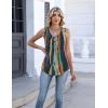 image:imageZeagoo Womens Tank Tops Summer Sleeveless Pleated V Neck Tunic Shirts Loose Casual Button Flowy Boho Clothes S3XLPattern Cx289
