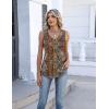 image:imageZeagoo Womens Tank Tops Summer Sleeveless Pleated V Neck Tunic Shirts Loose Casual Button Flowy Boho Clothes S3XLPattern Mz721