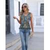 image:imageZeagoo Womens Tank Tops Summer Sleeveless Pleated V Neck Tunic Shirts Loose Casual Button Flowy Boho Clothes S3XLPattern Mz779