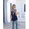 image:imageZeagoo Womens Tank Tops Summer Sleeveless Pleated V Neck Tunic Shirts Loose Casual Button Flowy Boho Clothes S3XLPattern Sf103