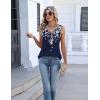 image:imageZeagoo Womens Tank Tops Summer Sleeveless Pleated V Neck Tunic Shirts Loose Casual Button Flowy Boho Clothes S3XLPattern Sf103