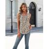 image:imageZeagoo Womens Tank Tops Summer Sleeveless Pleated V Neck Tunic Shirts Loose Casual Button Flowy Boho Clothes S3XLPattern Sf154