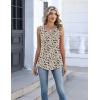image:imageZeagoo Womens Tank Tops Summer Sleeveless Pleated V Neck Tunic Shirts Loose Casual Button Flowy Boho Clothes S3XLPattern Sf154
