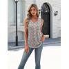 image:imageZeagoo Womens Tank Tops Summer Sleeveless Pleated V Neck Tunic Shirts Loose Casual Button Flowy Boho Clothes S3XLPattern Xh498