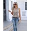 image:imageZeagoo Womens Tank Tops Summer Sleeveless Pleated V Neck Tunic Shirts Loose Casual Button Flowy Boho Clothes S3XLPattern Xh498