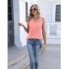 image:imageZeagoo Womens Tank Tops Summer Sleeveless Pleated V Neck Tunic Shirts Loose Casual Button Flowy Boho Clothes S3XLPink