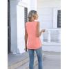 image:imageZeagoo Womens Tank Tops Summer Sleeveless Pleated V Neck Tunic Shirts Loose Casual Button Flowy Boho Clothes S3XLPink