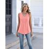 image:imageZeagoo Womens Tank Tops Summer Sleeveless Pleated V Neck Tunic Shirts Loose Casual Button Flowy Boho Clothes S3XLPink