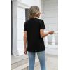 image:imageZeagoo Womens Tops Summer Casual Short Sleeve Tshirts Business Basic Spring VNeck Shirts Outfits S3XLAblack