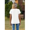 image:imageZeagoo Womens Tops Summer Casual Short Sleeve Tshirts Business Basic Spring VNeck Shirts Outfits S3XLAwhite
