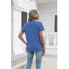 image:imageZeagoo Womens Tops Summer Casual Short Sleeve Tshirts Business Basic Spring VNeck Shirts Outfits S3XLZblue