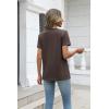 image:imageZeagoo Womens Tops Summer Casual Short Sleeve Tshirts Business Basic Spring VNeck Shirts Outfits S3XLZbrown