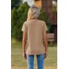 image:imageZeagoo Womens Tops Summer Casual Short Sleeve Tshirts Business Basic Spring VNeck Shirts Outfits S3XLZkhaki