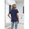 image:imageZeagoo Womens Tops Summer Casual Short Sleeve Tshirts Business Basic Spring VNeck Shirts Outfits S3XLZnavy Blue