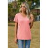 image:imageZeagoo Womens Tops Summer Casual Short Sleeve Tshirts Business Basic Spring VNeck Shirts Outfits S3XLZpink