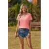 image:imageZeagoo Womens Tops Summer Casual Short Sleeve Tshirts Business Basic Spring VNeck Shirts Outfits S3XLZpink