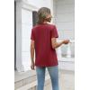 image:imageZeagoo Womens Tops Summer Casual Short Sleeve Tshirts Business Basic Spring VNeck Shirts Outfits S3XLZred
