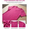 image:imageZeagoo Womens Tops Summer Casual Short Sleeve Tshirts Business Basic Spring VNeck Shirts Outfits S3XLZrose Red
