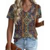 image:imageZeagoo Womens Tops Summer Casual Short Sleeve Tshirts Business Basic Spring VNeck Shirts Outfits S3XLZzmz721