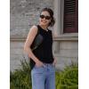 image:imageZeagoo Womens Tops Summer Pleated Sleeveless Tank Top V Neck Dressy Casual Flowy Boho Tunic ShirtsBlack