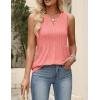 image:imageZeagoo Womens Tops Summer Pleated Sleeveless Tank Top V Neck Dressy Casual Flowy Boho Tunic ShirtsCoral