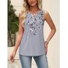 image:imageZeagoo Womens Tops Summer Pleated Sleeveless Tank Top V Neck Dressy Casual Flowy Boho Tunic ShirtsDh62