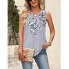 image:imageZeagoo Womens Tops Summer Pleated Sleeveless Tank Top V Neck Dressy Casual Flowy Boho Tunic ShirtsDh62