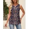 image:imageZeagoo Womens Tops Summer Pleated Sleeveless Tank Top V Neck Dressy Casual Flowy Boho Tunic ShirtsMz869