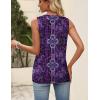 image:imageZeagoo Womens Tops Summer Pleated Sleeveless Tank Top V Neck Dressy Casual Flowy Boho Tunic ShirtsMz907