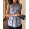 image:imageZeagoo Womens Tops Summer Pleated Sleeveless Tank Top V Neck Dressy Casual Flowy Boho Tunic ShirtsSf166