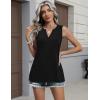 image:imageZeagoo Womens V Neck Tank Tops 2026 Summer Tops Casual Sleeveless Shirts Loose Fit Dressy Business Work ClothesBlack