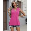 image:imageZeagoo Womens V Neck Tank Tops 2026 Summer Tops Casual Sleeveless Shirts Loose Fit Dressy Business Work ClothesRose Red