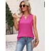 image:imageZeagoo Womens V Neck Tank Tops 2026 Summer Tops Casual Sleeveless Shirts Loose Fit Dressy Business Work ClothesRose Red