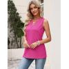 image:imageZeagoo Womens V Neck Tank Tops 2026 Summer Tops Casual Sleeveless Shirts Loose Fit Dressy Business Work ClothesRose Red