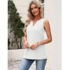 image:imageZeagoo Womens V Neck Tank Tops 2026 Summer Tops Casual Sleeveless Shirts Loose Fit Dressy Business Work ClothesWhite