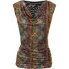 image:imageZeagoo Tank Top for Women Trendy Going Out Tops Sleeveless Shirts Ruched Business Casual Basic Tunic TopsFloral Mz721