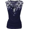 image:imageZeagoo Tank Top for Women Trendy Going Out Tops Sleeveless Shirts Ruched Business Casual Basic Tunic TopsFloral Sf103