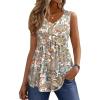 image:imageZeagoo Womens Peplum Tank Tops 2026 Summer V Neck Flowy Casual Babydoll Sleeveless Tops S3XLMz453