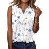 image:imageZeagoo Womens Tank Tops 2026 Loose V Neck Spring Summer Tops Business Dressy Sleeveless ShirtsFloral White