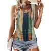 image:imageZeagoo Womens Tank Tops Summer Ruched Top V Neck Sleeveless Drawstring Side Casual Trendy Shirts 2026Pattern Cx289