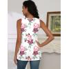 image:imagezeagoo Tank Tops for Women 2026 Summer Square Neck Loose Fit Side Split Casual Flowy Sleeveless Shirts SXXLPink Flower