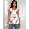image:imagezeagoo Tank Tops for Women 2026 Summer Square Neck Loose Fit Side Split Casual Flowy Sleeveless Shirts SXXLPink Flower