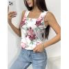 image:imagezeagoo Tank Tops for Women 2026 Summer Square Neck Loose Fit Side Split Casual Flowy Sleeveless Shirts SXXLPink Flower
